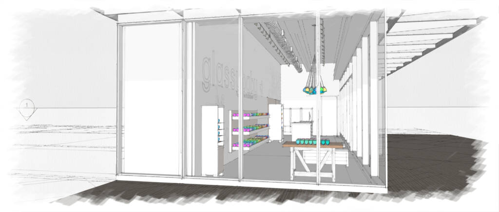 Glassybaby Popup 2018 Tall window End View